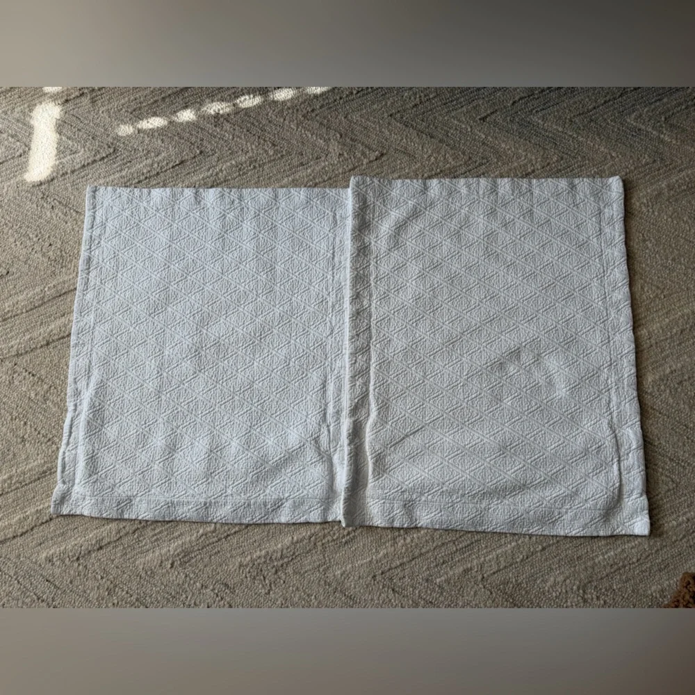 Pottery Barn Set of Two Quilted Standard Pillow Shams White 20” X 26”